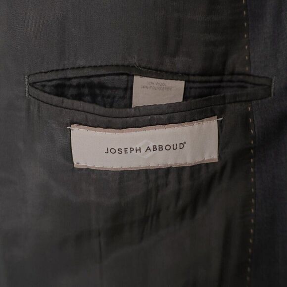 Joseph Abboud Wool Blend Gray 2 Button Blazer 42R - Picture 9 of 13